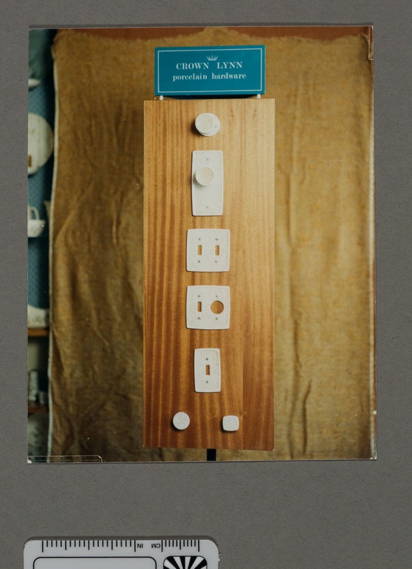 Photograph - Porcelain door/drawer hardware fine crosshatch pattern; 1970s-1980s; 2008.1.2889