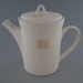 Coffee pot and lid - bisque; Crown Lynn Potteries Limited; 1975-1989; 2009.1.383.1-2