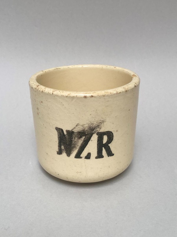 NZR Handless Beaker; Amalgamated Brick and Pipe Company Limited; Pre 1948; 2024.4.1