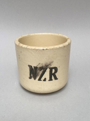 NZR Handless Beaker; Amalgamated Brick and Pipe Company Limited; Pre 1948; 2024.4.1