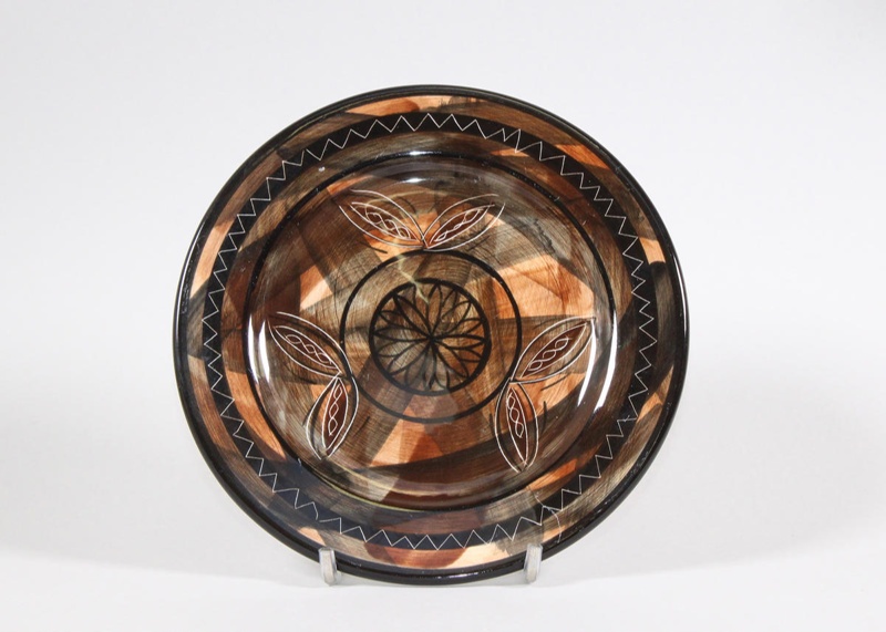 Side plate - Tapa; Studio Ceramics NZ Ltd; 2017.1.164