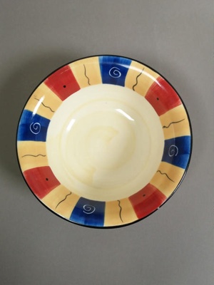 Bowl - striped; Studio Ceramics NZ Ltd; Circa 2002; 2017.1.41