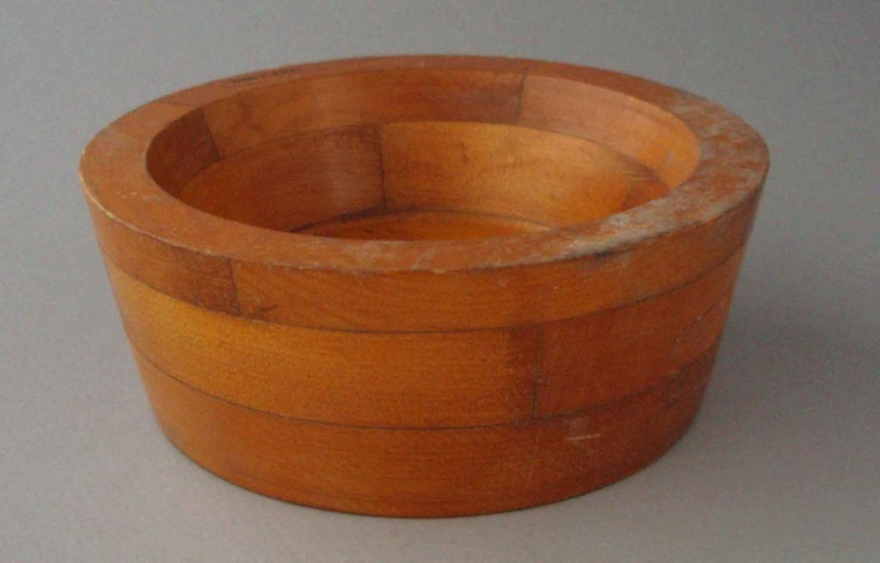 Wooden pattern - saucer flatware tooling part; Unknown; 1950-1985; 2008.1.2461 Wooden pattern - saucer flatware tooling part; Unknown; 1950-1985; 2008.1.2461