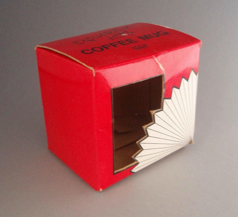 Coffee mug box - Exclusively Hers; Crown Lynn Potteries Limited; 1988-1989; 2008.1.735 Coffee mug box - Exclusively Hers; Crown Lynn Potteries Limited; 1988-1989; 2008.1.735
