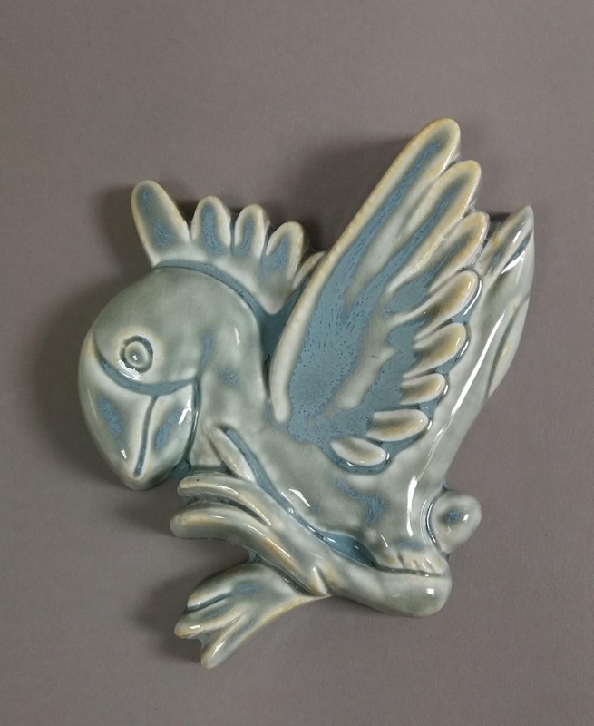 Tile - small pukeko; Studio Ceramics NZ Ltd; 2000s Decade; 2017.1.129