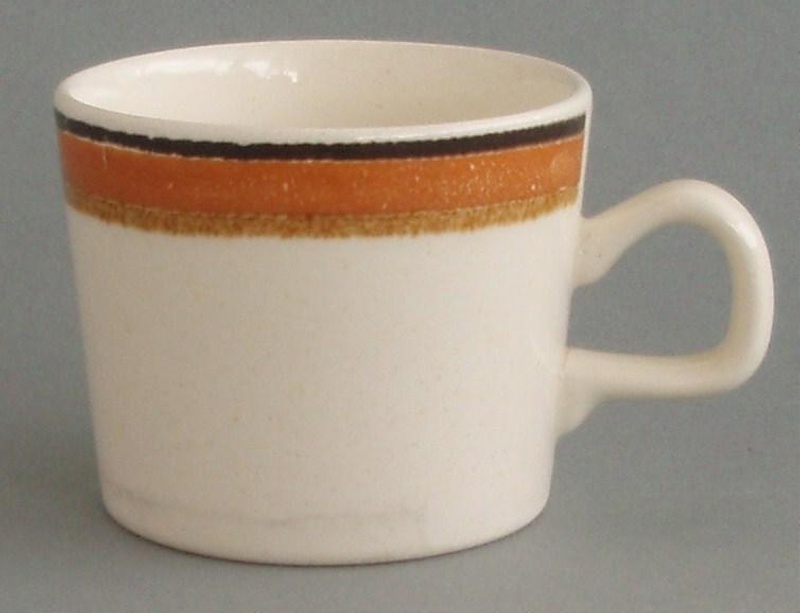 Cup - banded; Crown Lynn Potteries Limited; 1976-1989; 2008.1.14