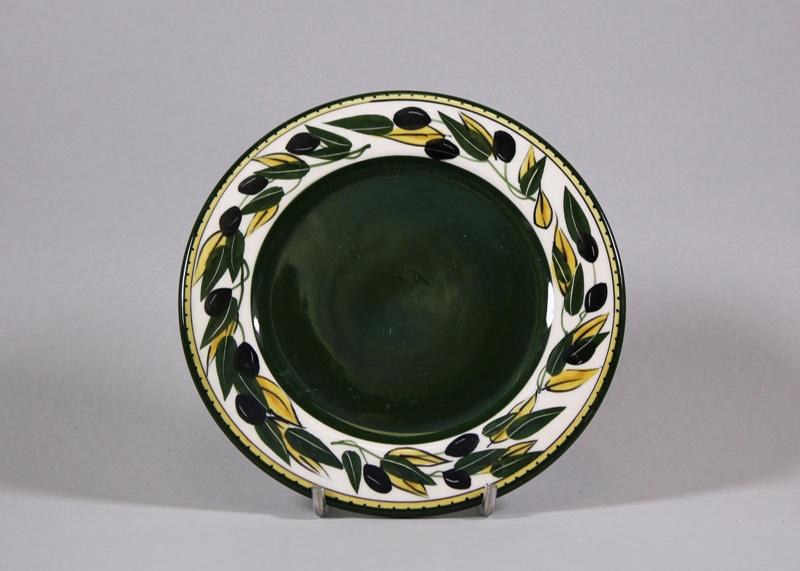 Side plate - Olive; Studio Ceramics NZ Ltd; 2017.1.159
