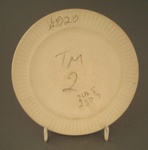 Bread and butter plate - bisque; Crown Lynn Potteries Limited; 1970-1989; 2009.1.342