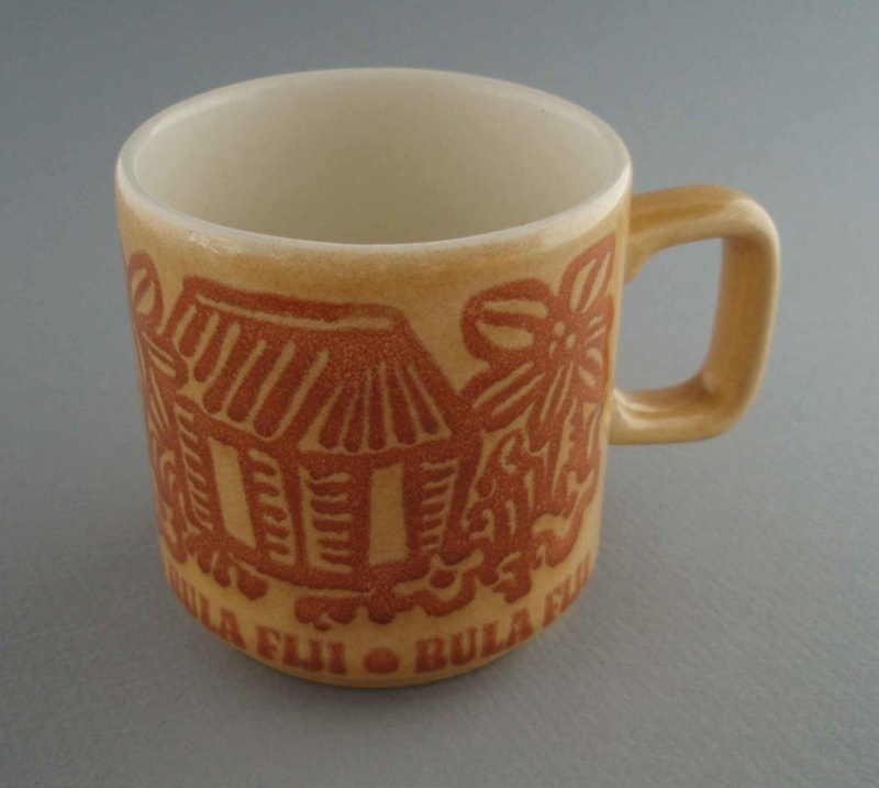 Mug - Fiji; Crown Lynn Potteries Limited; 1974-1989; 2009.1.444 on NZ