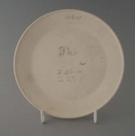 Bread and butter plate - bisque; Crown Lynn Potteries Limited; 1980-1989; 2009.1.1162