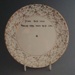 Cake plate - Gold lace pattern sample; Crown Lynn Potteries Limited; 1958-1965; 2008.1.2316