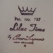 Butter pat - Lilac Time pattern; Crown Lynn Potteries Limited; 1960-1970; 2008.1.947