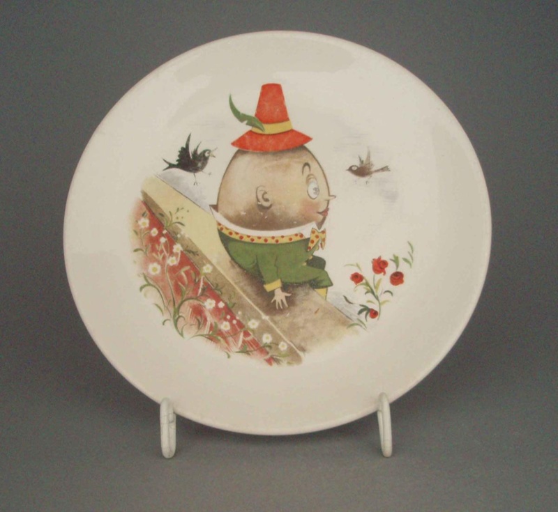 Child's bread and butter plate - nursery rhyme; Crown Lynn Potteries Limited; 1975-1989; 2008.1.1310