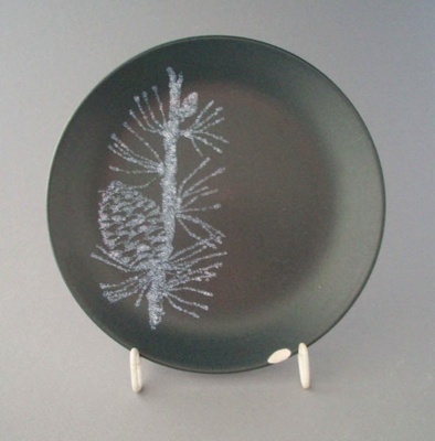 Bread and butter plate - Pine pattern; Crown Lynn Potteries Limited; 1966-1972; 2008.1.638