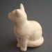 Cat figurine - bisque; Crown Lynn Potteries Limited; 1950-1989; 2009.1.83
