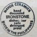 Dinner plate - Ligaya pattern; Mayon Ceramics; 1973-1982; 2016.48.136
