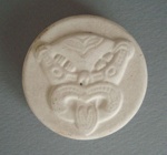 Pin box lid - Ngakura Ware bisque; Crown Lynn Potteries Limited; 1969-1975; 2008.1.349