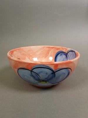 Bowl - Floral pattern; Studio Ceramics NZ Ltd; Circa 1991; 2017.1.48