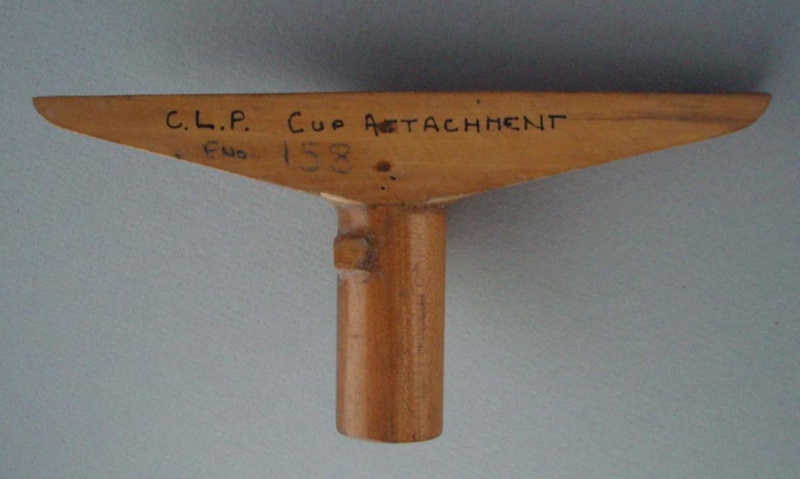 Wooden pattern - cup attachment; Unknown; 1950-1985; 2008.1.2468