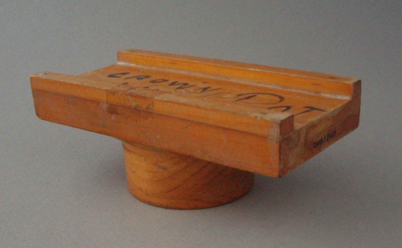 Wooden pattern - flatware jig profile arms; Unknown; 1965; 2008.1.2464