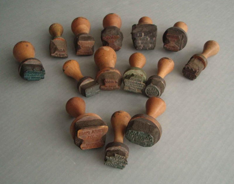 Backstamps - decoration names x14; Crown Lynn Potteries Limited; 1965-1989; 2009.1.564.1-14