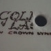 Cake plate - Gold lace pattern sample; Crown Lynn Potteries Limited; 1958-1965; 2008.1.2315