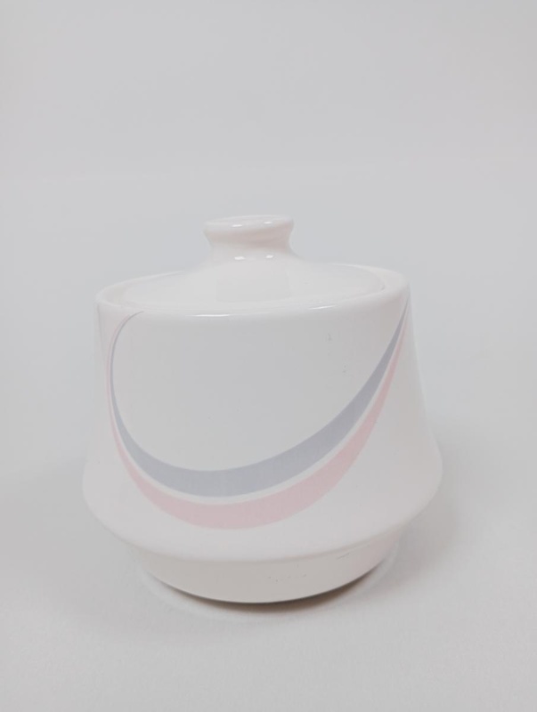 Sugar Bowl and Lid - Duet; Crown Lynn Potteries Limited; 1982-1987; 2016.48.27