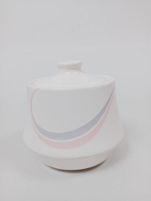 Sugar Bowl and Lid - Duet; Crown Lynn Potteries Limited; 1982-1987; 2016.48.27