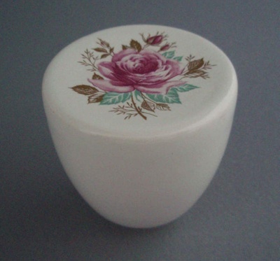 Door handle - Charm pattern; Crown Lynn Technical Ceramics Limited; 1976-1989; 2008.1.2361