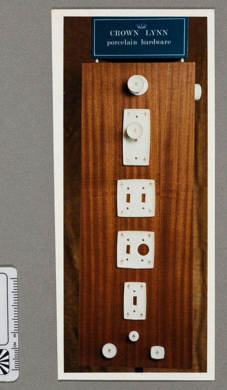 Photograph - Porcelain door/drawer hardware fleur de lis pattern; 1970s-1980s; 2008.1.2888