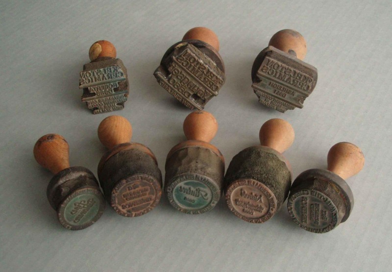 Backstamps - range names x8; Crown Lynn Potteries Limited; 1965-1989; 2009.1.563.1-8