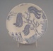 Butter pat - Willow pattern; Crown Lynn Potteries Limited; 1968-1980; 2008.1.1947