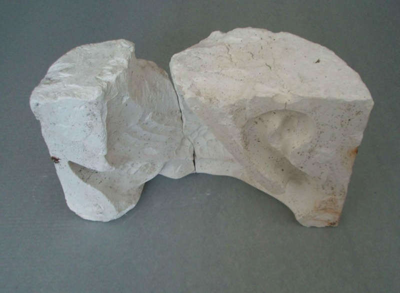 Slipcasting mould fragments - swan; Crown Lynn Potteries Limited; 1950-1975; 2009.1.1346.1-2