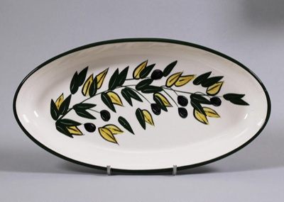 Dish - Olive; Studio Ceramics NZ Ltd; 2017.1.234