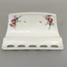 Toothbrush holder - Debonair pattern; Crown Lynn Technical Ceramics Limited; 1968-1988; 2016.6.5