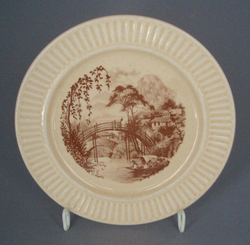 Bread and butter plate - country scene; Crown Lynn Potteries Limited; 1969-1989; 2008.1.1482 Bread and butter plate - country scene; Crown Lynn Potteries Limited; 1969-1989; 2008.1.1482