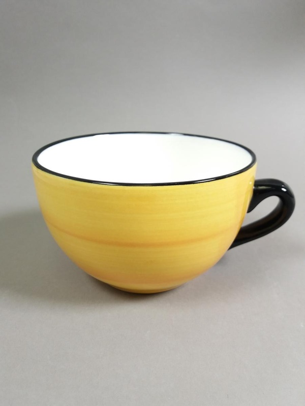 Cup - yellow and black; Studio Ceramics NZ Ltd; 2017.1.82