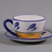 Cup and saucer - Nimes; Studio Ceramics NZ Ltd; 2017.1.186