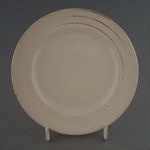 Bread and butter plate - banded; Crown Lynn Potteries Limited; 1943-1950; 2008.1.2696
