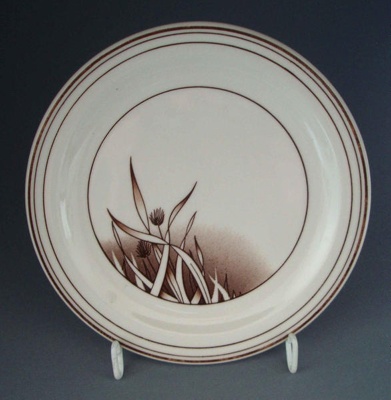 Bread and butter plate - Pampas pattern; Crown Lynn Potteries Limited; 1986-1989; 2009.1.752