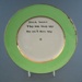 Cake plate -  Suffolk pattern sample; Crown Lynn Potteries Limited; 1958-1965; 2009.1.1095
