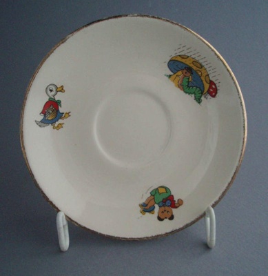 Child's saucer - nursery theme; Crown Lynn Potteries Limited; 1955-1970; 2008.1.1034