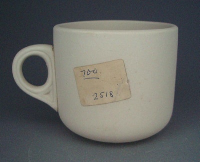 Cup - bisque; Crown Lynn Potteries Limited; 1959-1970; 2008.1.2730