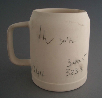 Beer stein - bisque; Crown Lynn Potteries Limited; 1977-1989; 2009.1.292