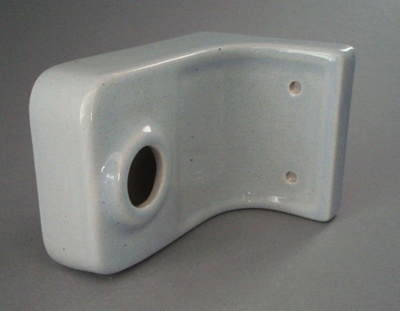 Towel rail end; Crown Lynn Technical Ceramics Limited; 1977-1989; 2008.1.1340