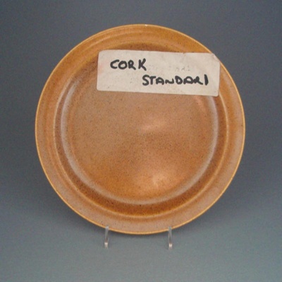 Bread and butter plate - glaze sample; Crown Lynn Potteries Limited; 1978-1985; 2008.1.1775