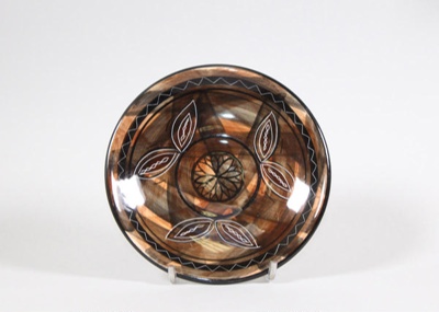 Saucer - Tapa; Studio Ceramics NZ Ltd; 2017.1.165