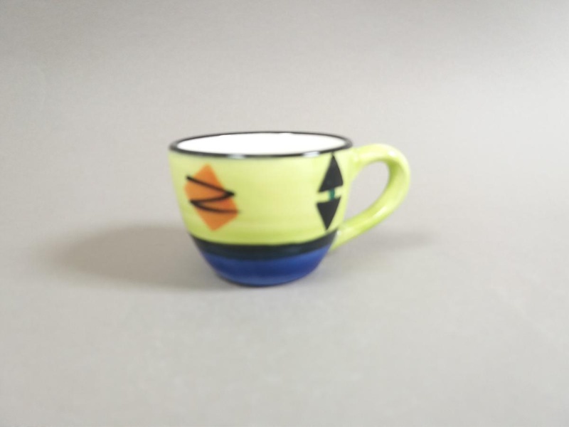 Cup - Metro pattern; Studio Ceramics NZ Ltd; 2017.1.109
