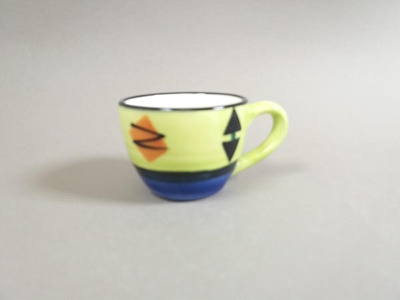 Cup - Metro pattern; Studio Ceramics NZ Ltd; 2017.1.109