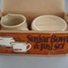 Sugar bowl and jug set with box - bakehouse; Titian Potteries (1965) Limited; 1979-1989; 2008.1.1076.1-3 Sugar bowl and jug set with box - bakehouse; Titian Potteries (1965) Limited; 1979-1989; 2008.1.1076.1-3
